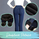 LEGWARM ™ Jean Slim Extensible pour Femme à Doublure Polaire - Shebuel