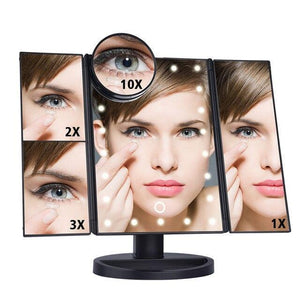 MIRROLED ™ - Miroir Lumineux & Tactile de Maquillage 4 en 1 à LED Miroir Lumineux & Tactile de Maquillage 4 en 1 à LED - Shebuel