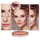 MIRROLED ™ - Miroir Lumineux & Tactile de Maquillage 4 en 1 à LED Miroir Lumineux & Tactile de Maquillage 4 en 1 à LED Chine / Rose Gold - Shebuel